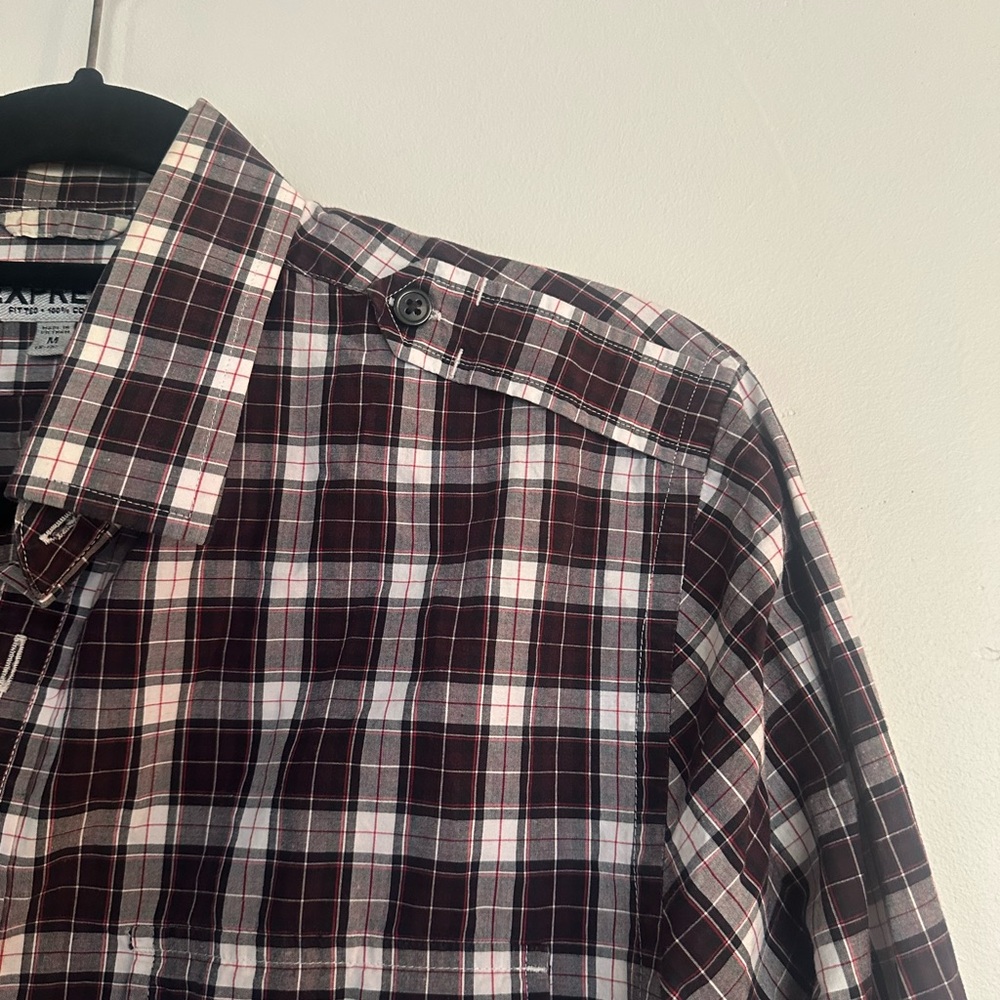 Express Fitted Button-Up Shirt - Size M - 100% Cotton - EUC - Picture 6 of 8